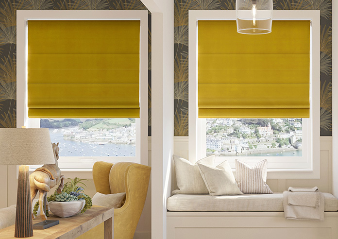 Ultra Luxe Velvet, Old Gold - Roman Blind - Image 3